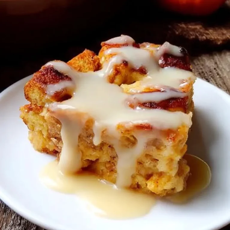 Pumpkin Bread Pudding with Apple Cider Butter Sauce