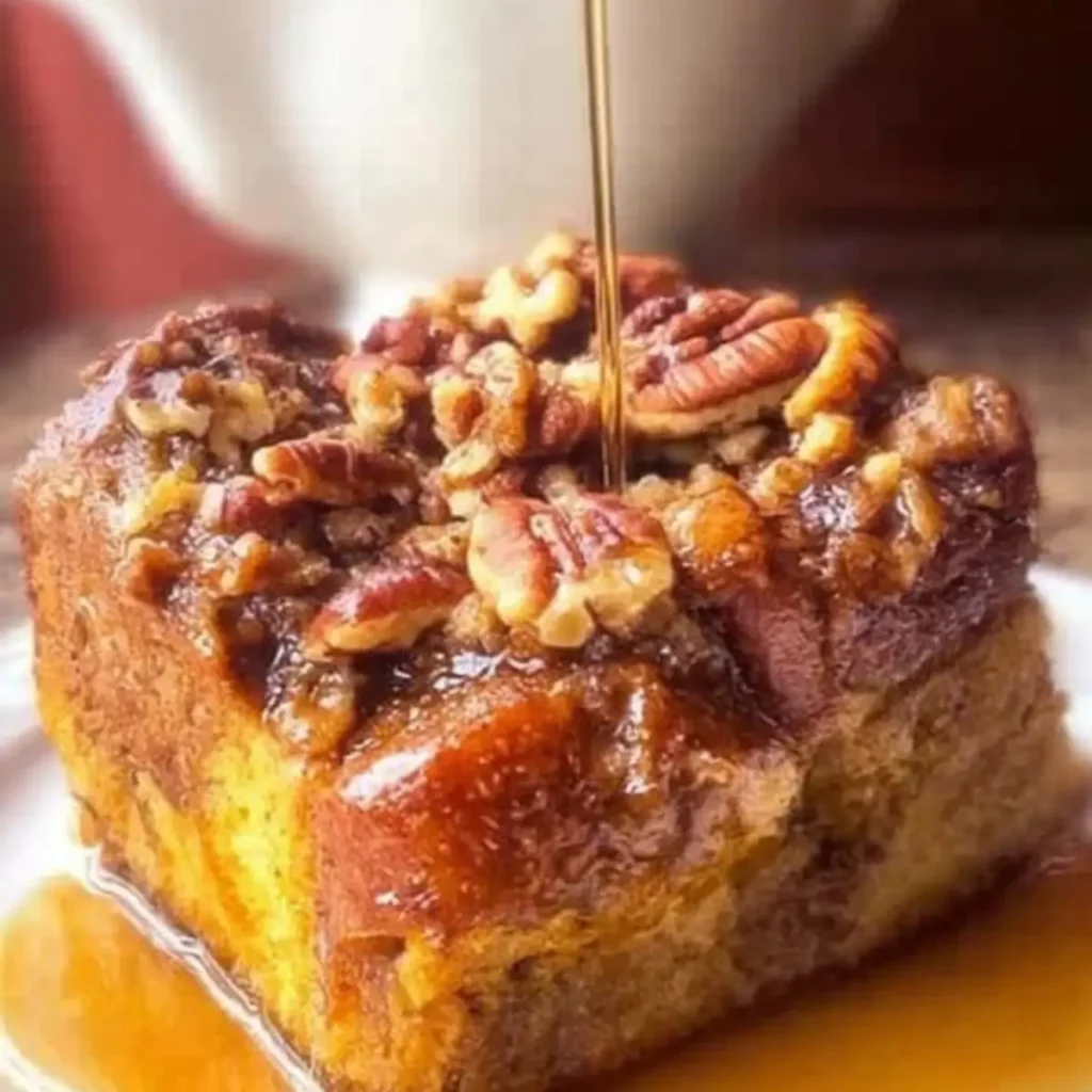Pumpkin Praline Bread Pudding