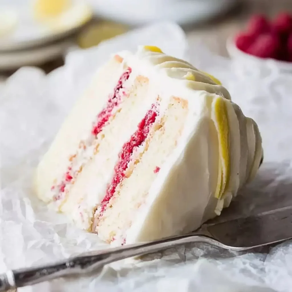 Raspberry Cake with Lemon Buttercream