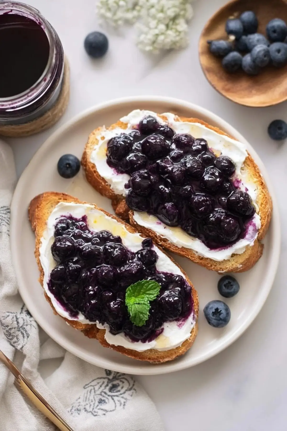 Roasted Blueberry Toast