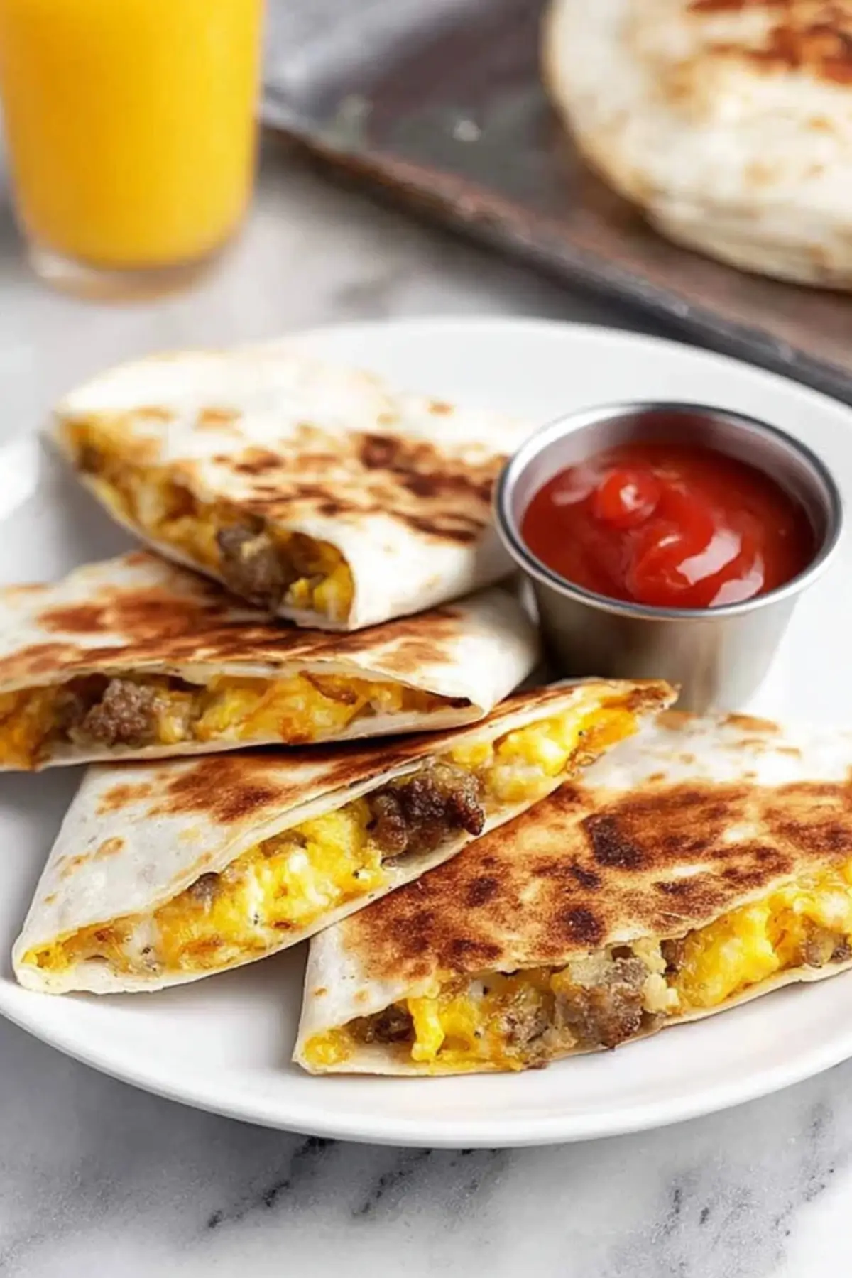Sausage and Egg Breakfast Quesadillas