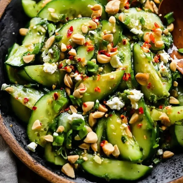 Smashed Cucumber Salad with Feta