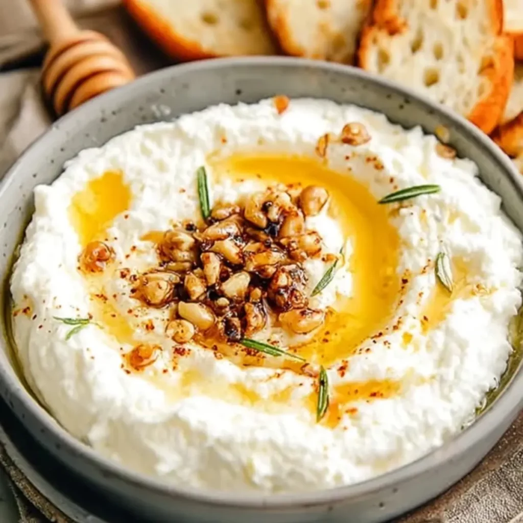 Spicy Ricotta Dip with Hot Honey