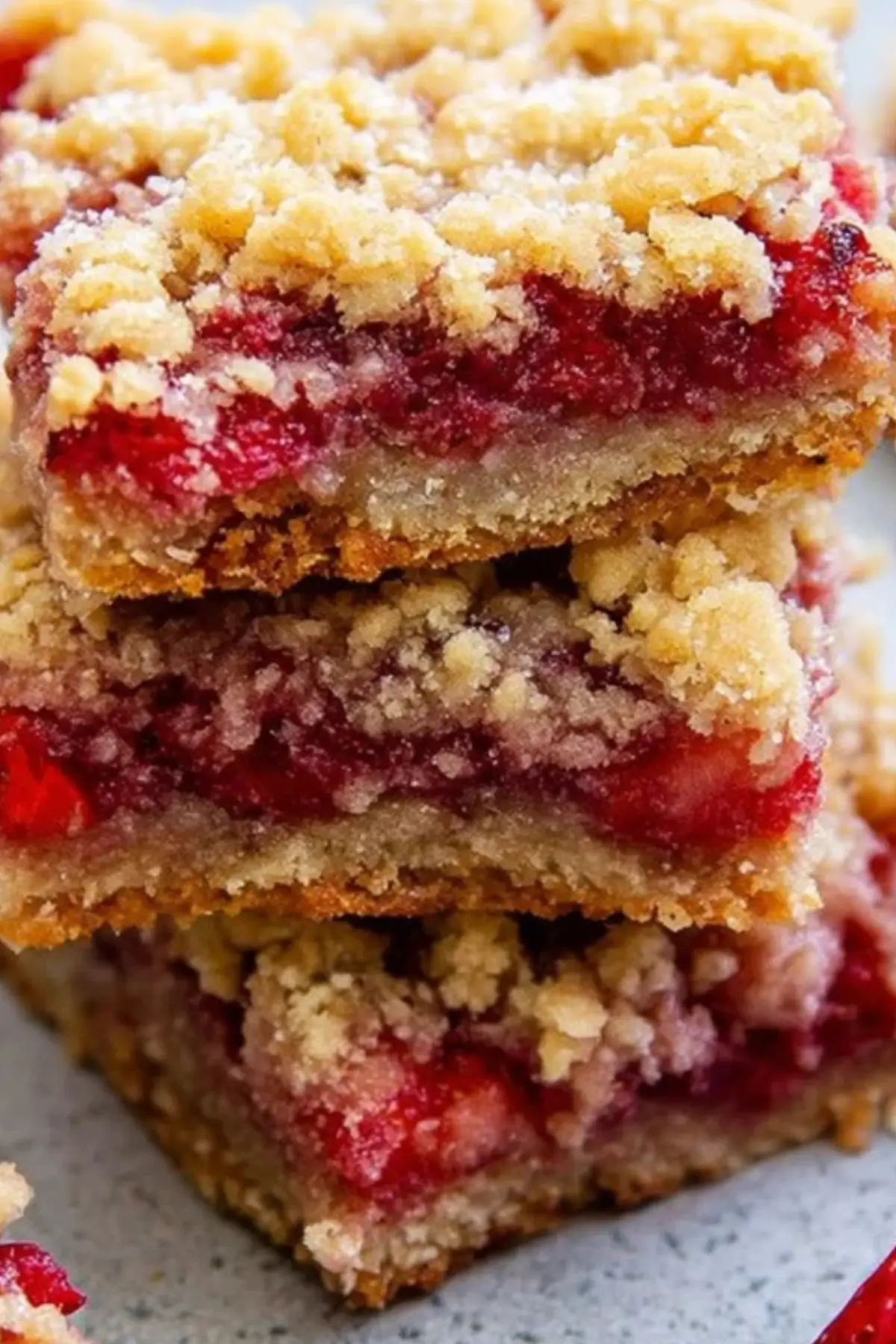 Strawberry Oatmeal Crumble Bars