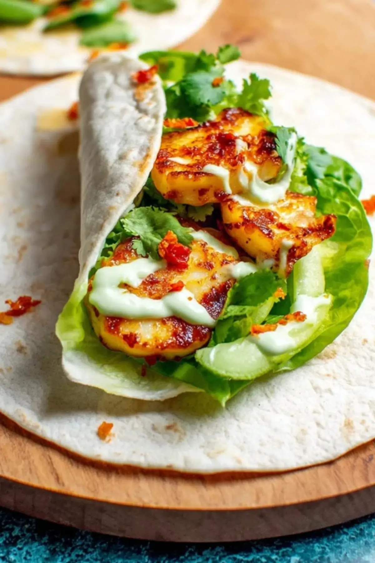 Sweet Chili Halloumi Wraps