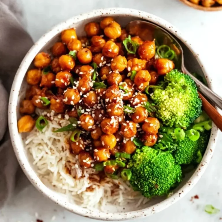 Vegan Sticky Sesame Chickpeas