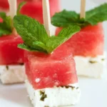 Watermelon Feta Skewers
