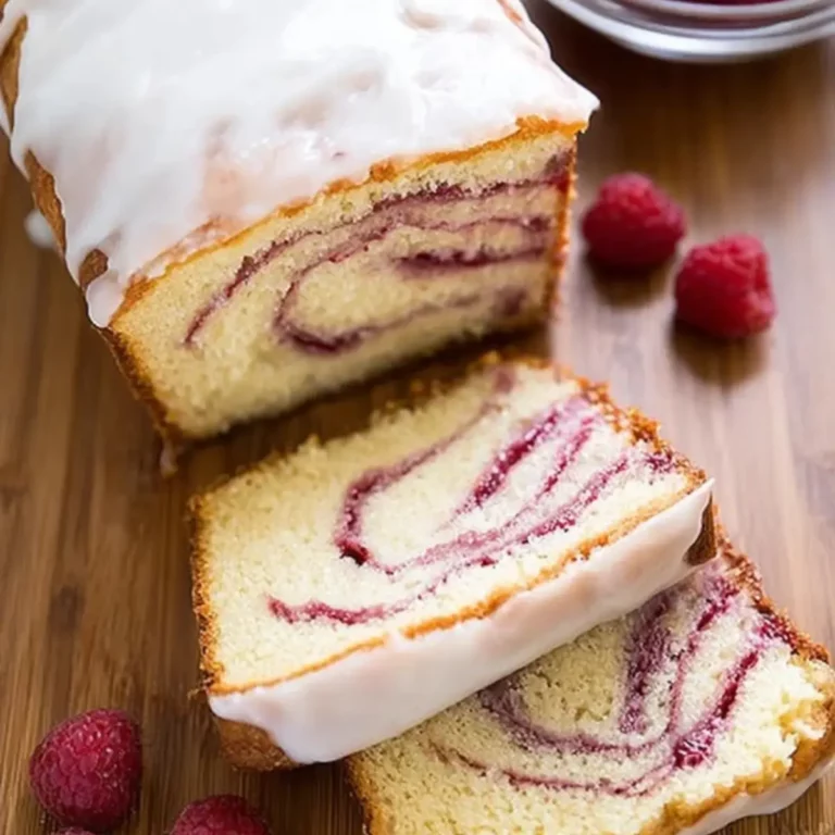 Yogurt Cake with Raspberry Swirl