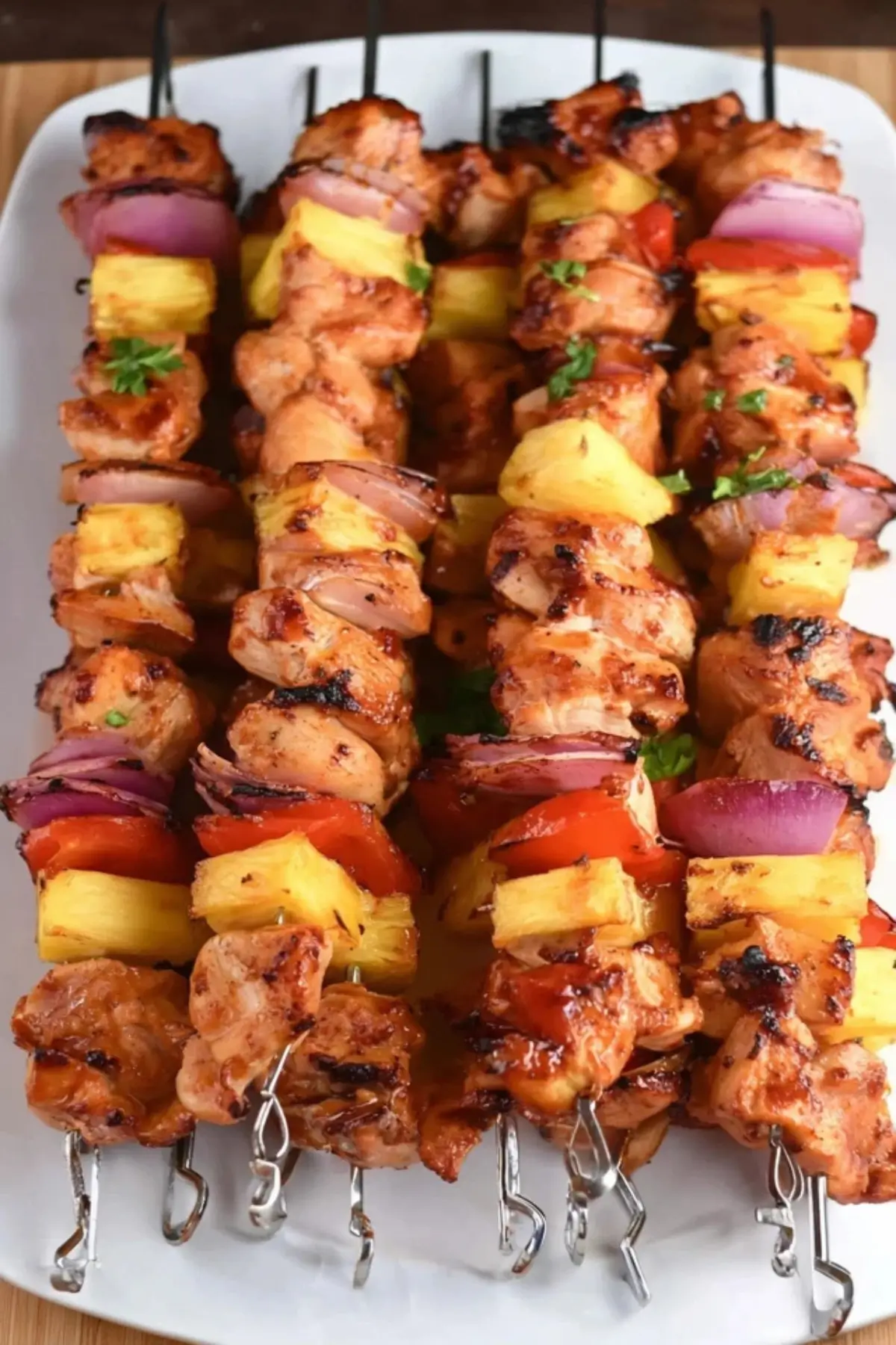 bbq pineapple chicken kabobs