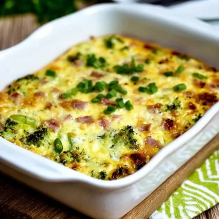 broccoli ham mozzarella egg bake