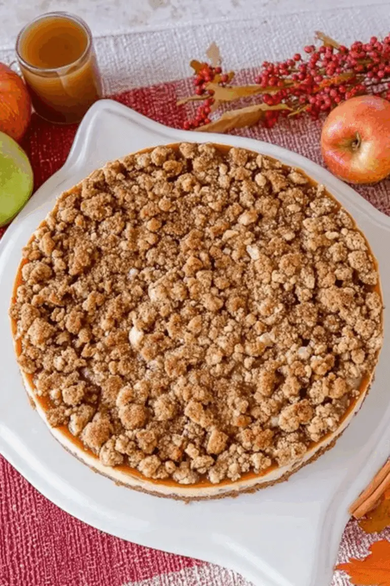 Apple Crisp Cheesecake
