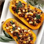 Apple Sausage Stuffed Butternut Squash