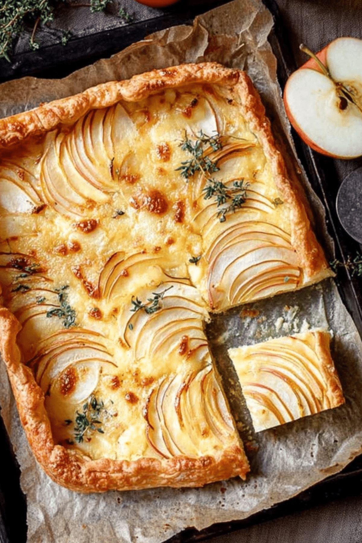 Apple and White Cheddar Tart
