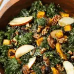 Autumn Kale Salad with Maple Balsamic Vinaigrette