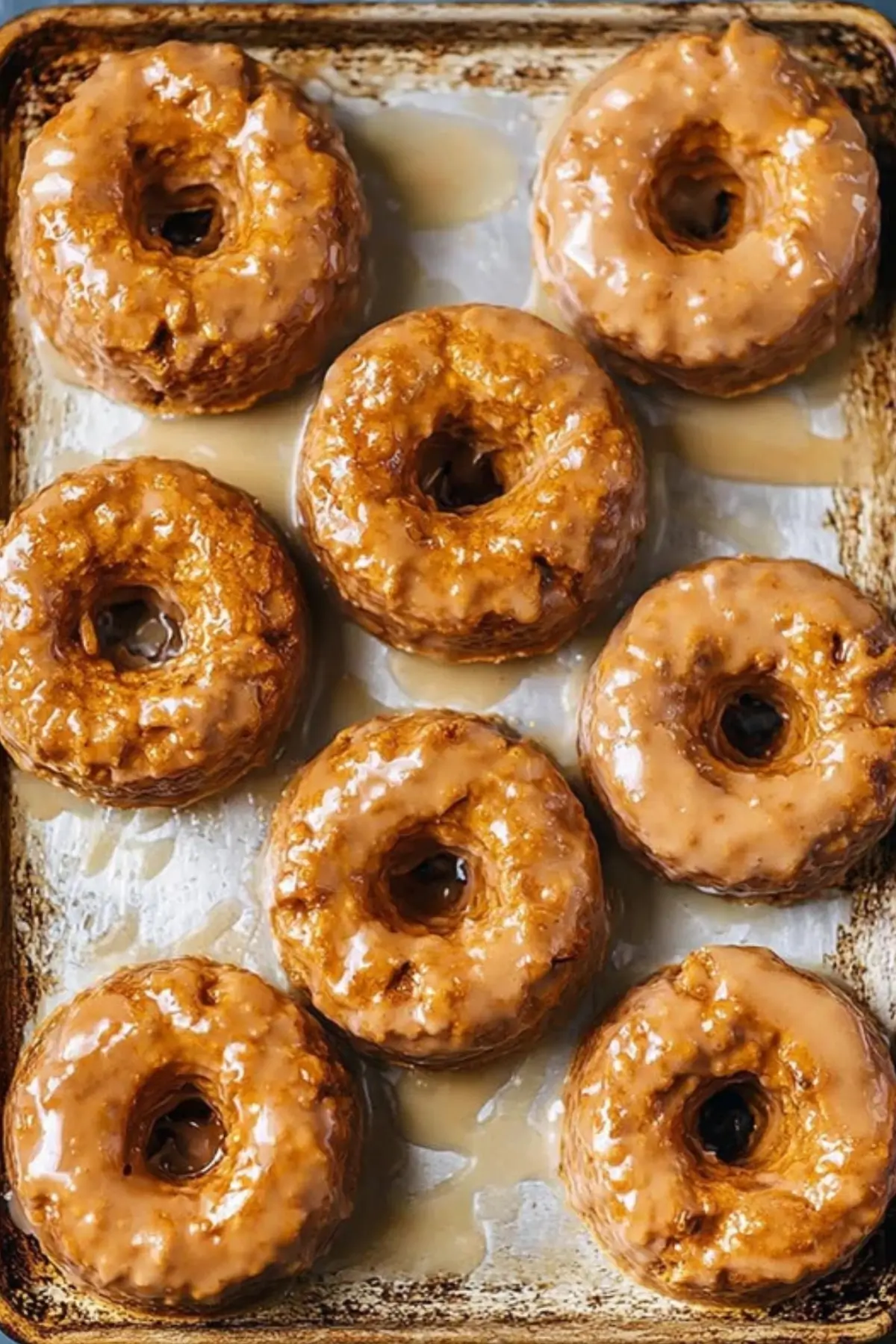 Baked Pumpkin Donuts with Maple Glaze
