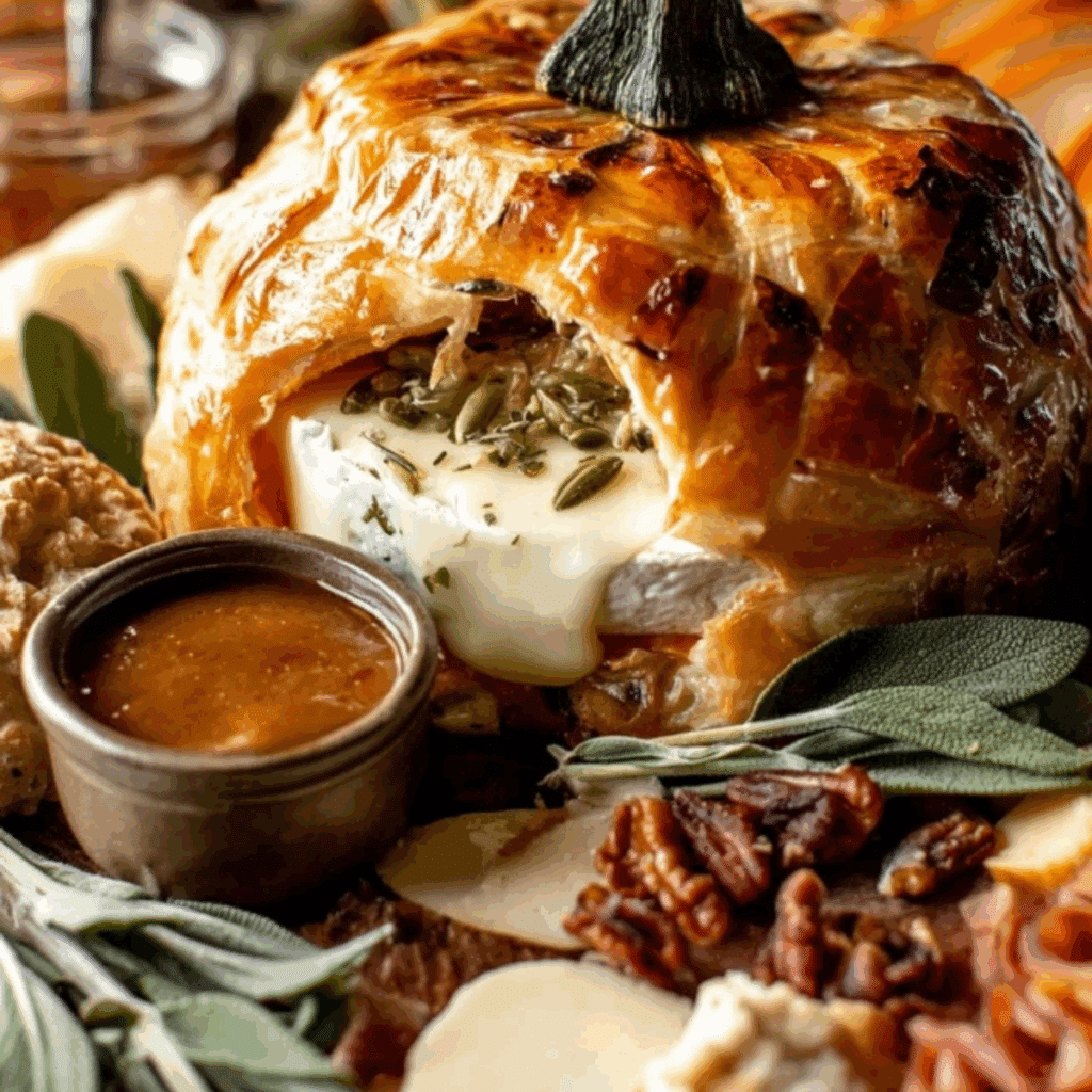 Brie Pumpkin with Spiced Maple Pumpkin Butter