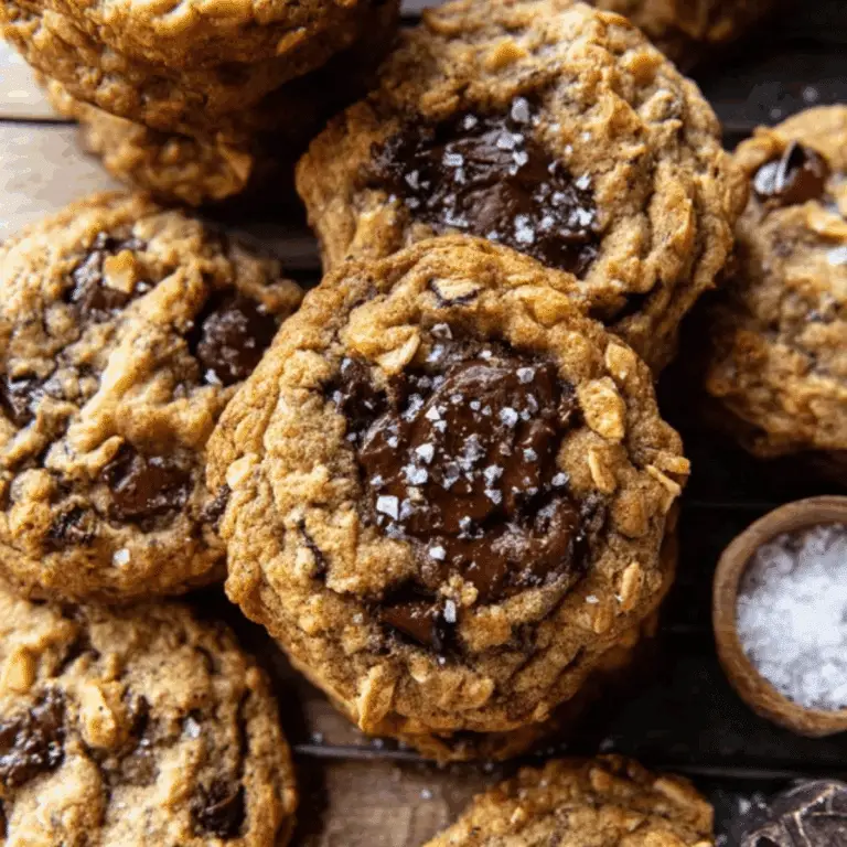 Brown Butter Pumpkin Oatmeal Chocolate Chip Cookies