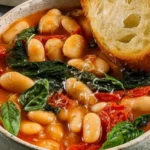 Burst Tomato Basil Butter Beans
