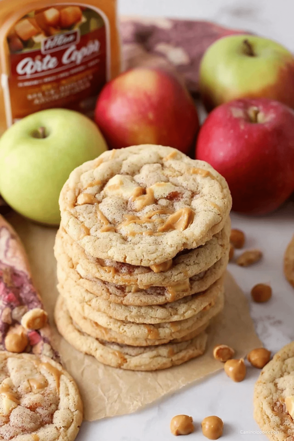 Caramel Apple Cider Cookies