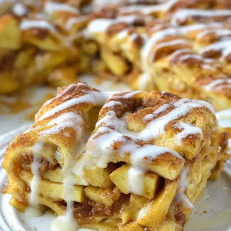 Caramel Apple Cinnamon Roll Lasagna