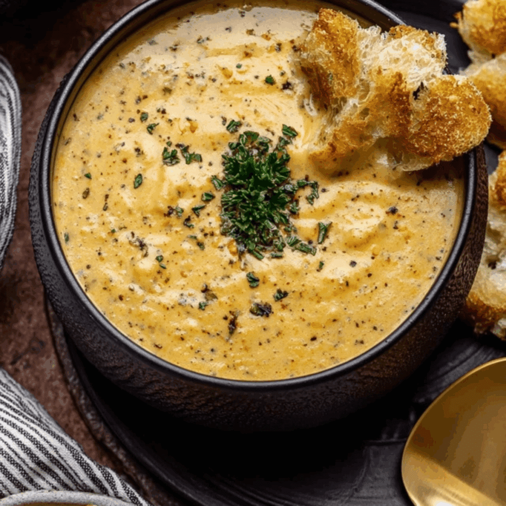 Cheddar Garlic Herb Potato Soup