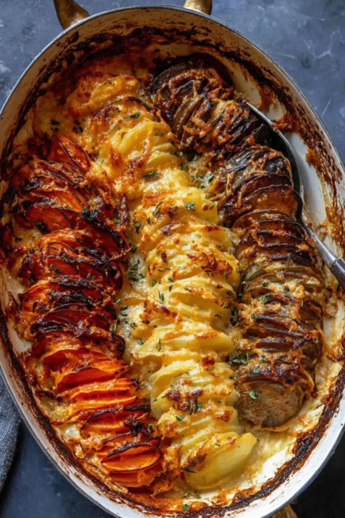 Cheesy Root Vegetable Gratin