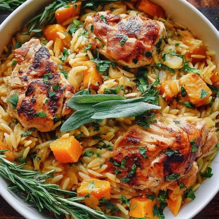 Chicken Orzo with Butternut Squash