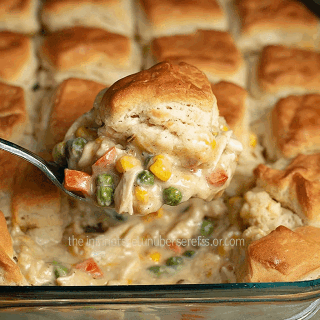 Chicken Pot Pie with Biscuits