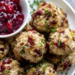 Cranberry Turkey Stuffing Balls