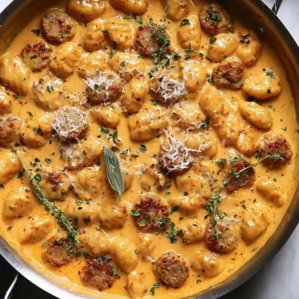 Creamy Butternut Squash Gnocchi with Sausage