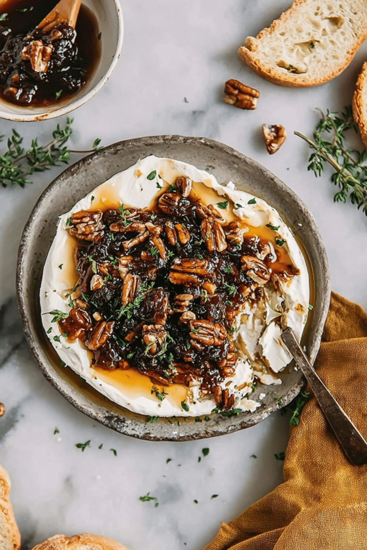 Goat Cheese Appetizer with Fig Jam & Pecans
