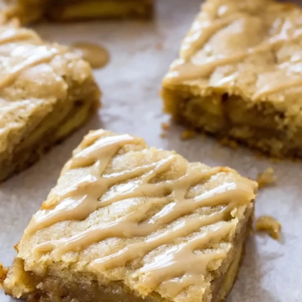 Maple Glazed Apple Blondies