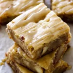 Maple Glazed Apple Blondies