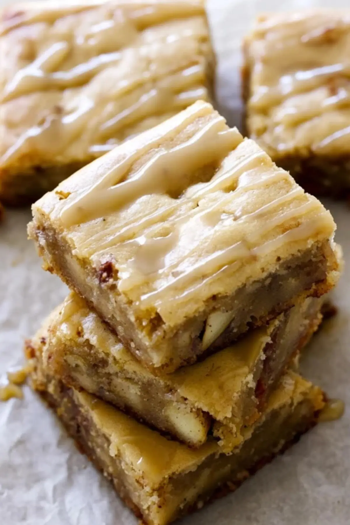 Maple Glazed Apple Blondies
