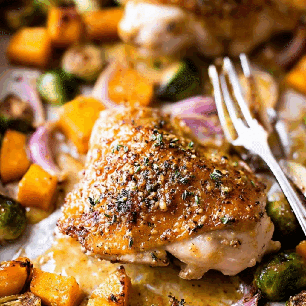 Maple Mustard Roasted Chicken