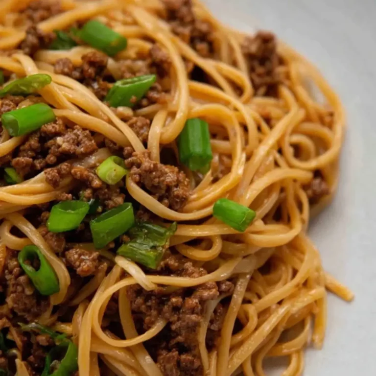 Mongolian Ground Beef Noodles
