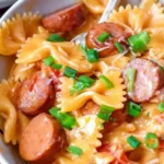 One Pot Cheesy Smoked Sausage Pasta