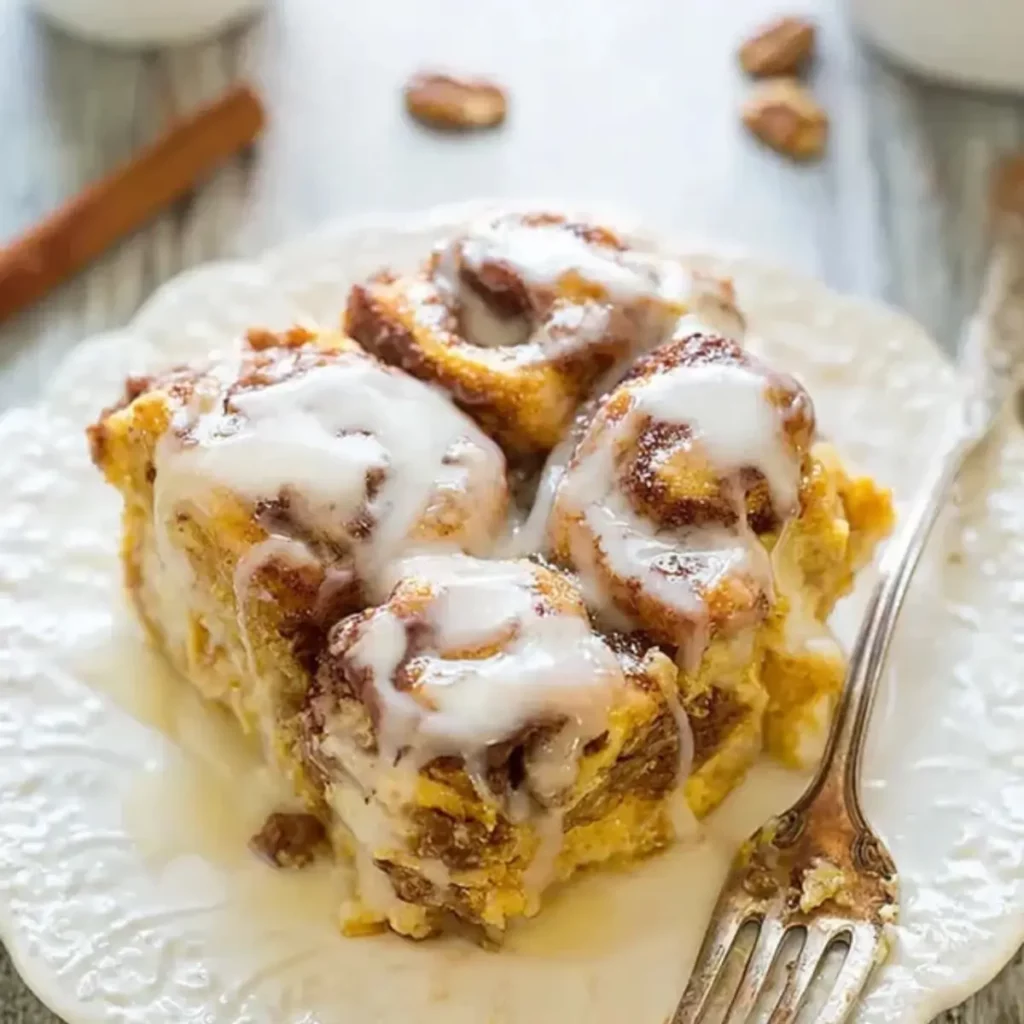 Pumpkin Cinnamon Roll Bake