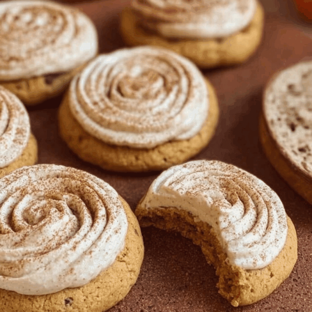 Pumpkin Cookies with Cinnamon Frosting