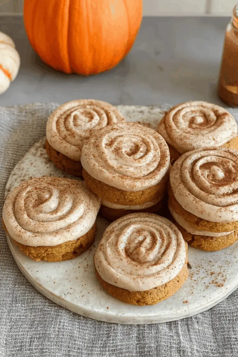 Pumpkin Cookies with Cinnamon Frosting