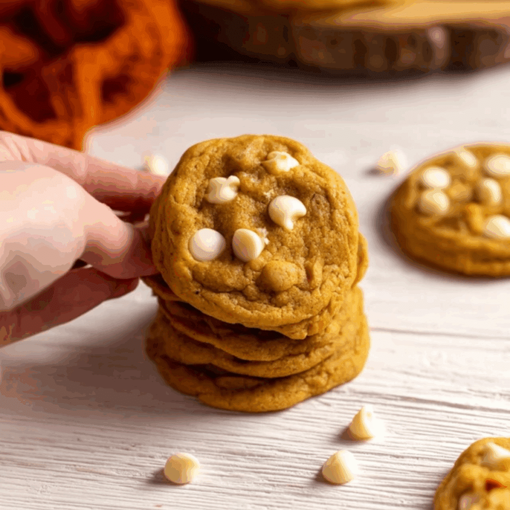 Pumpkin White Chocolate Chip Cookies