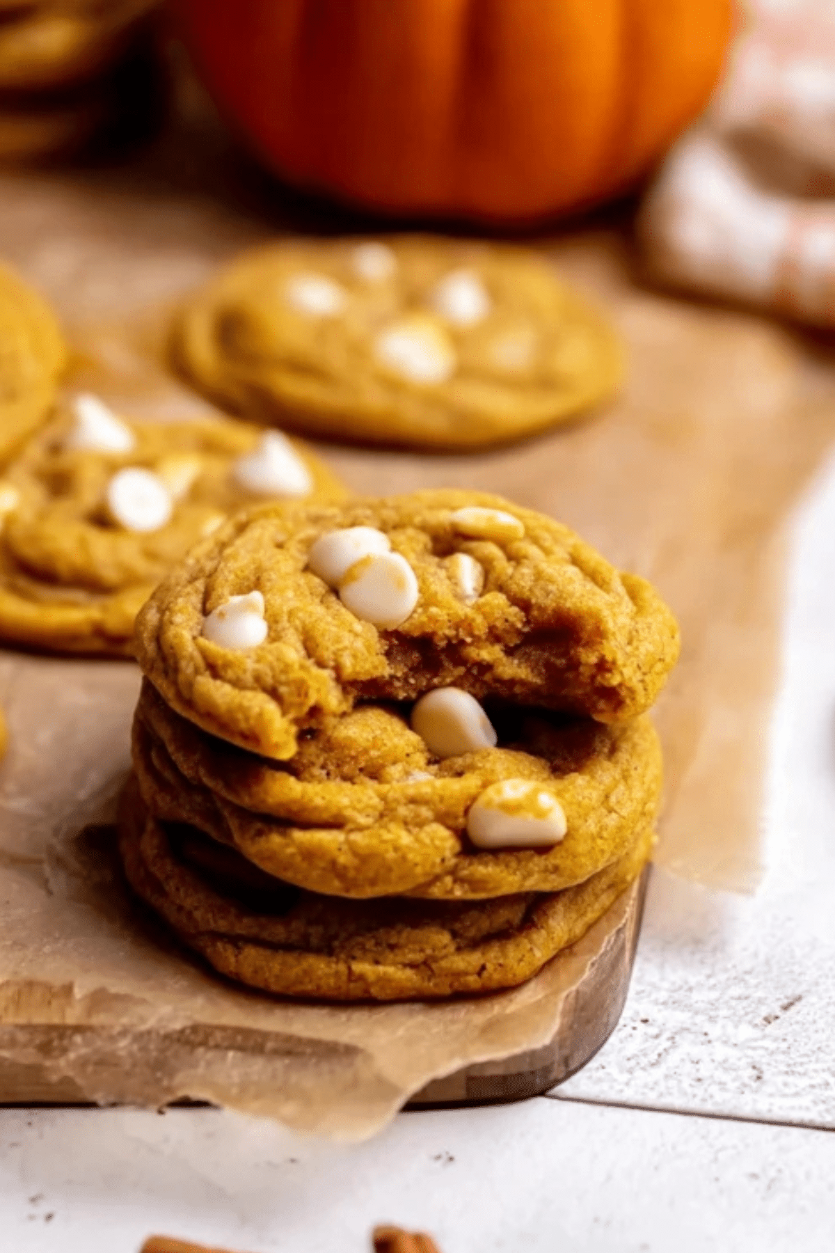 Pumpkin White Chocolate Chip Cookies