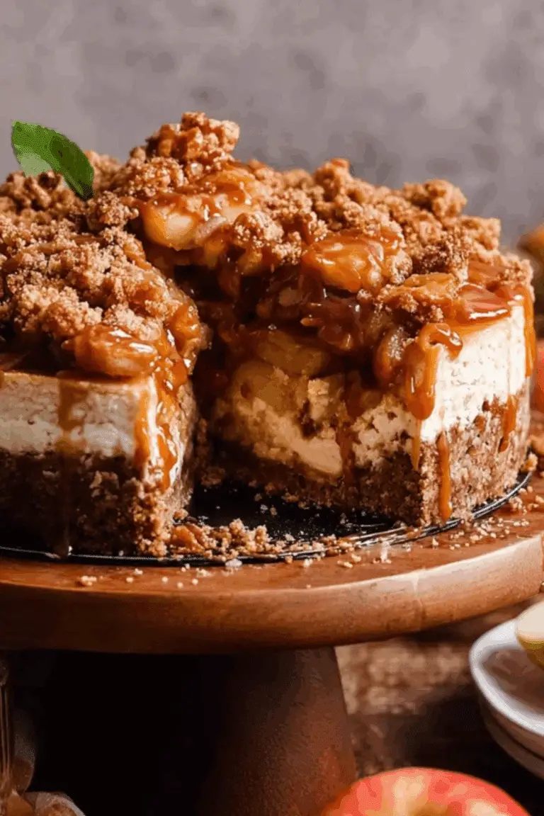 Salted Caramel Apple Pie Cheesecake