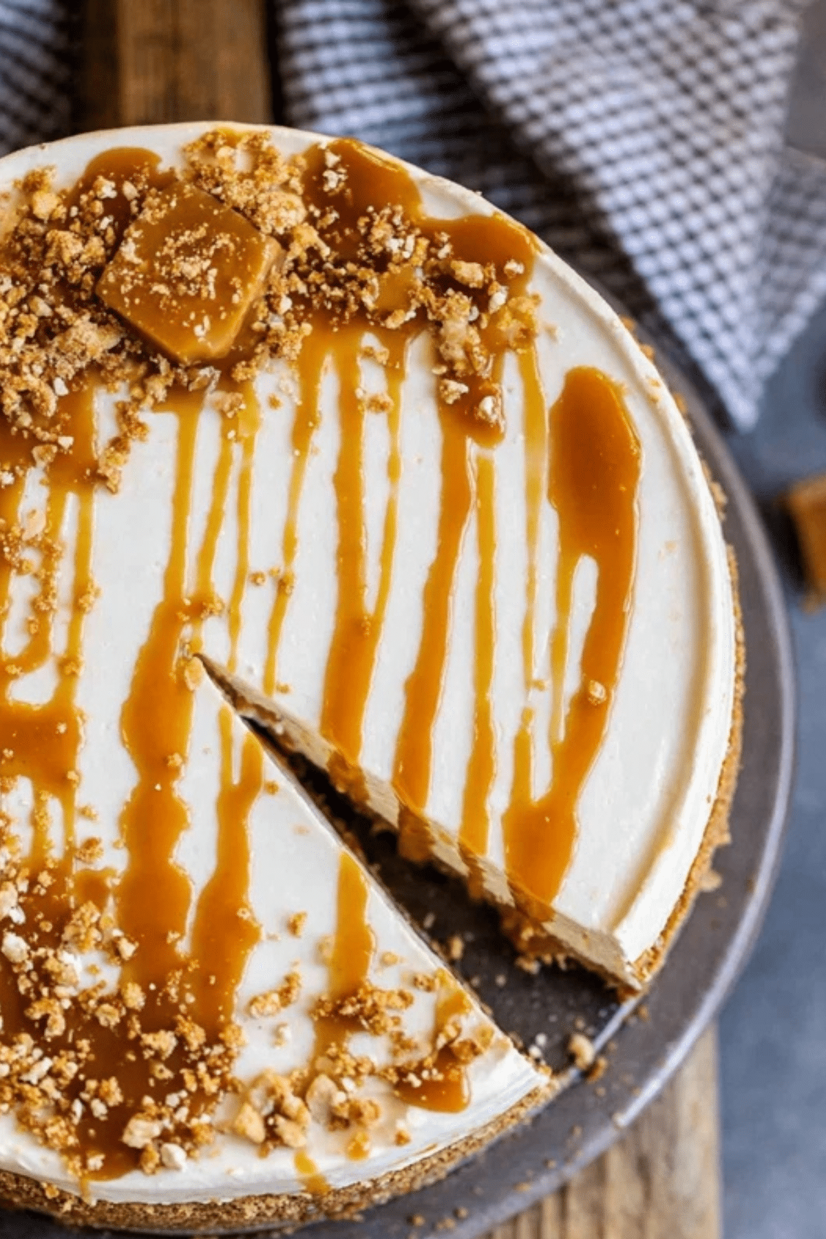 Salted Caramel No Bake Cheesecake