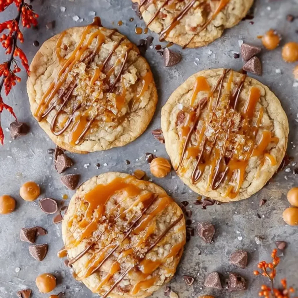 Salted Caramel Toffee Cookies