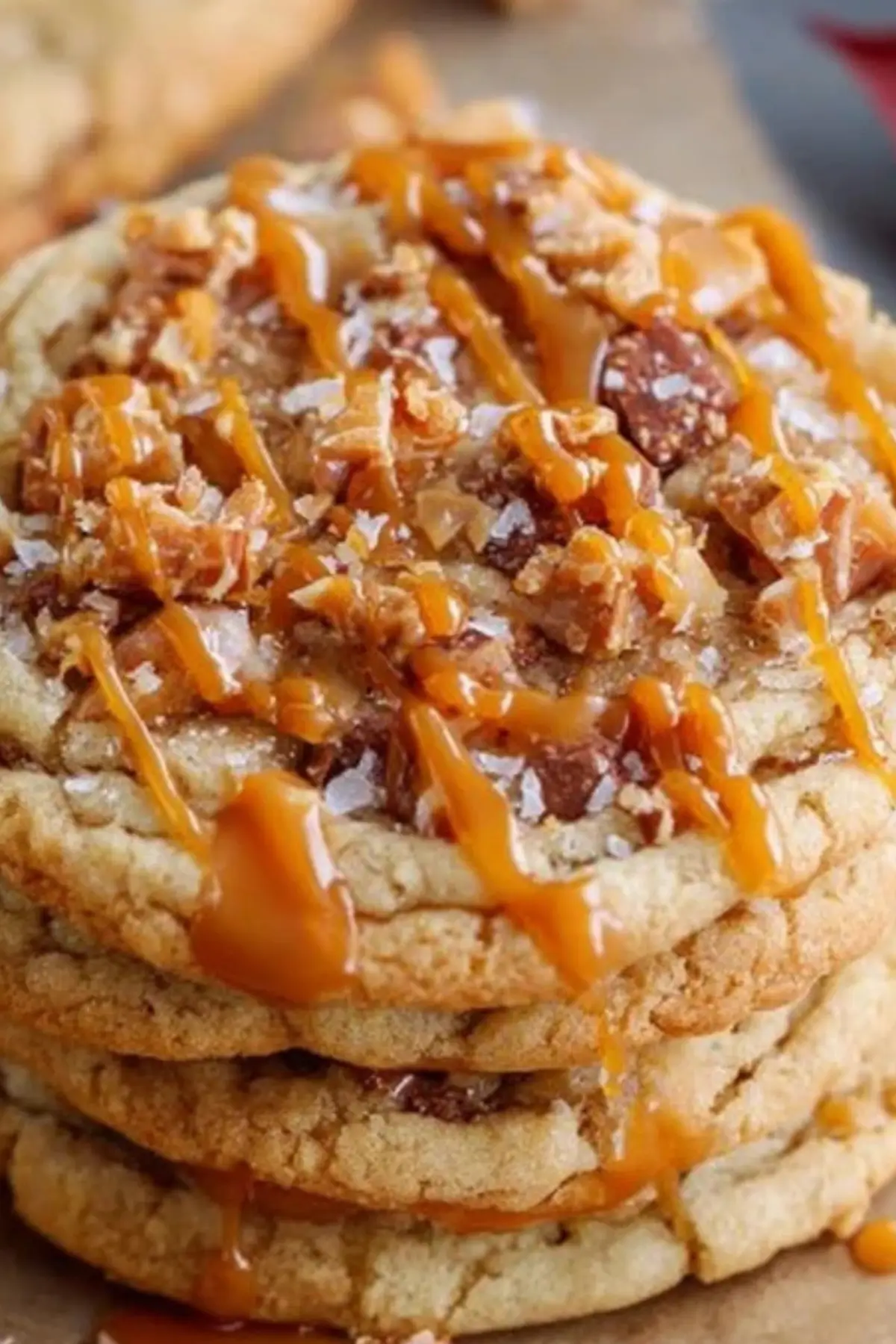Salted Caramel Toffee Cookies
