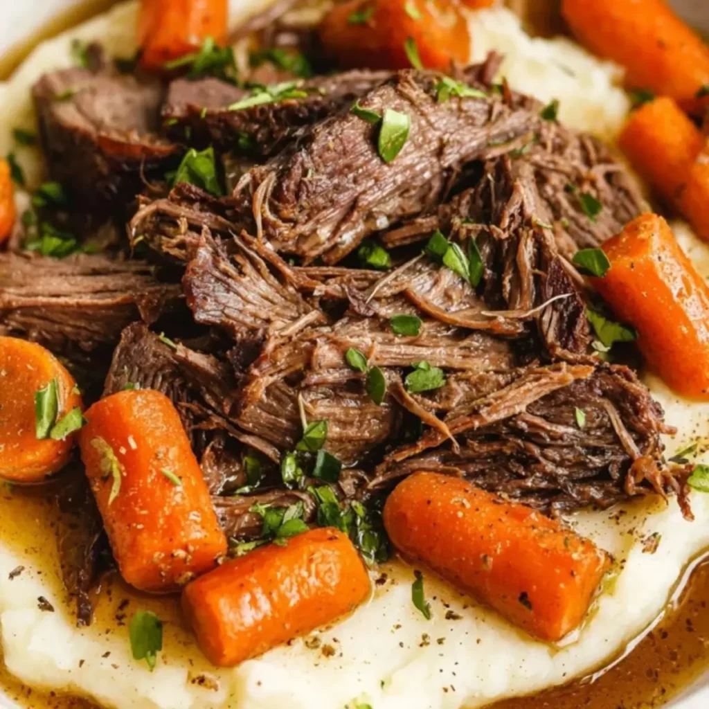 Slow Cooker Garlic Herb Pot Roast
