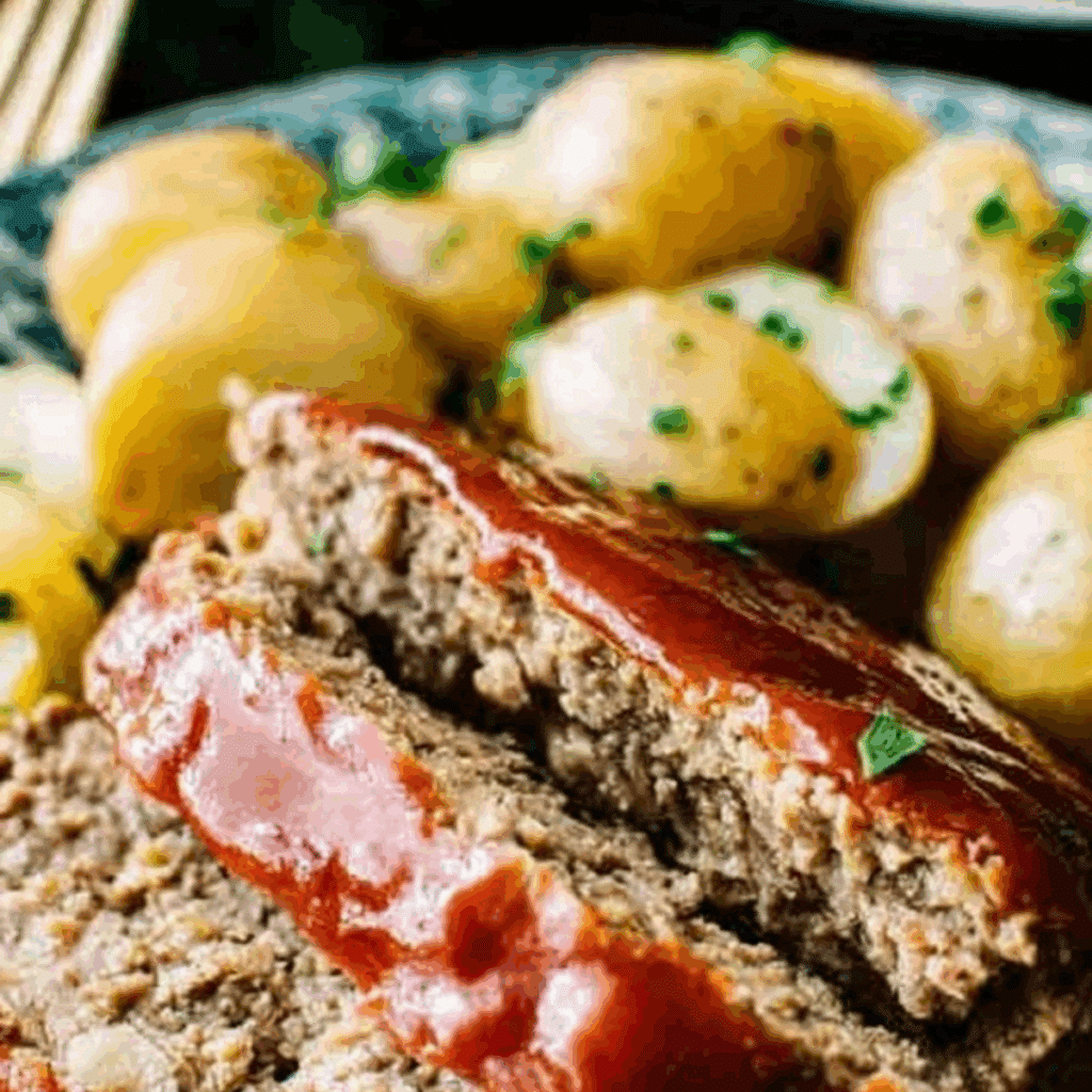 Slow Cooker Meatloaf and Potatoes