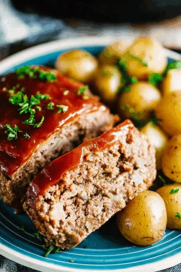 Slow Cooker Meatloaf and Potatoes