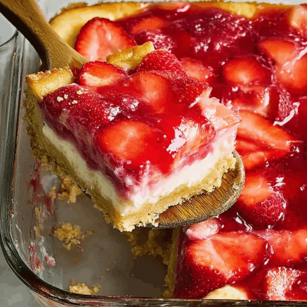 Strawberry Cheesecake Dump Cake